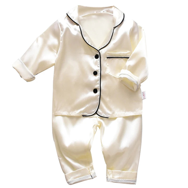 long sleeve trousers Pajama suit Boys and girls' 0-4-year kids