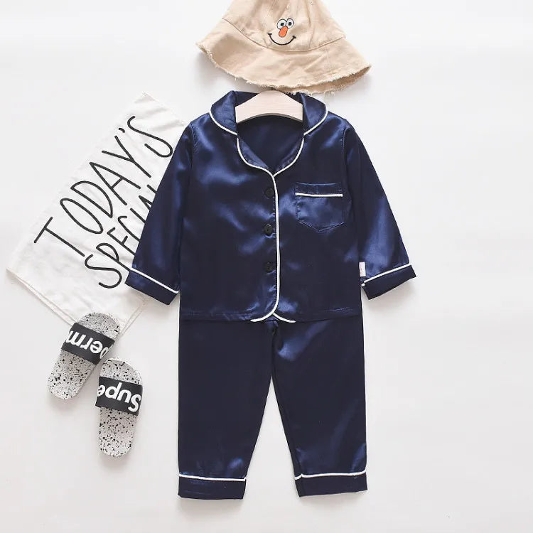 long sleeve trousers Pajama suit Boys and girls' 0-4-year kids