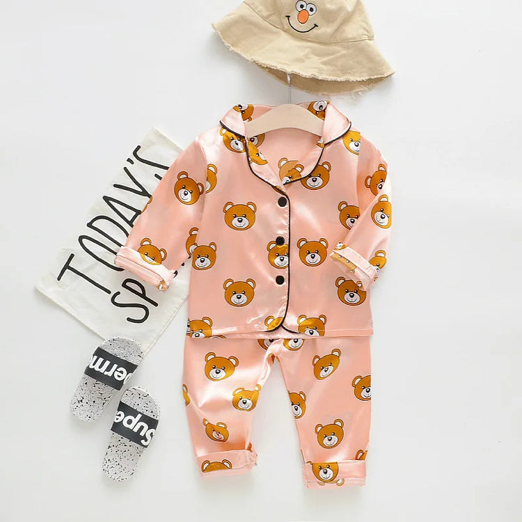 long sleeve trousers Pajama suit Boys and girls' 0-4-year kids