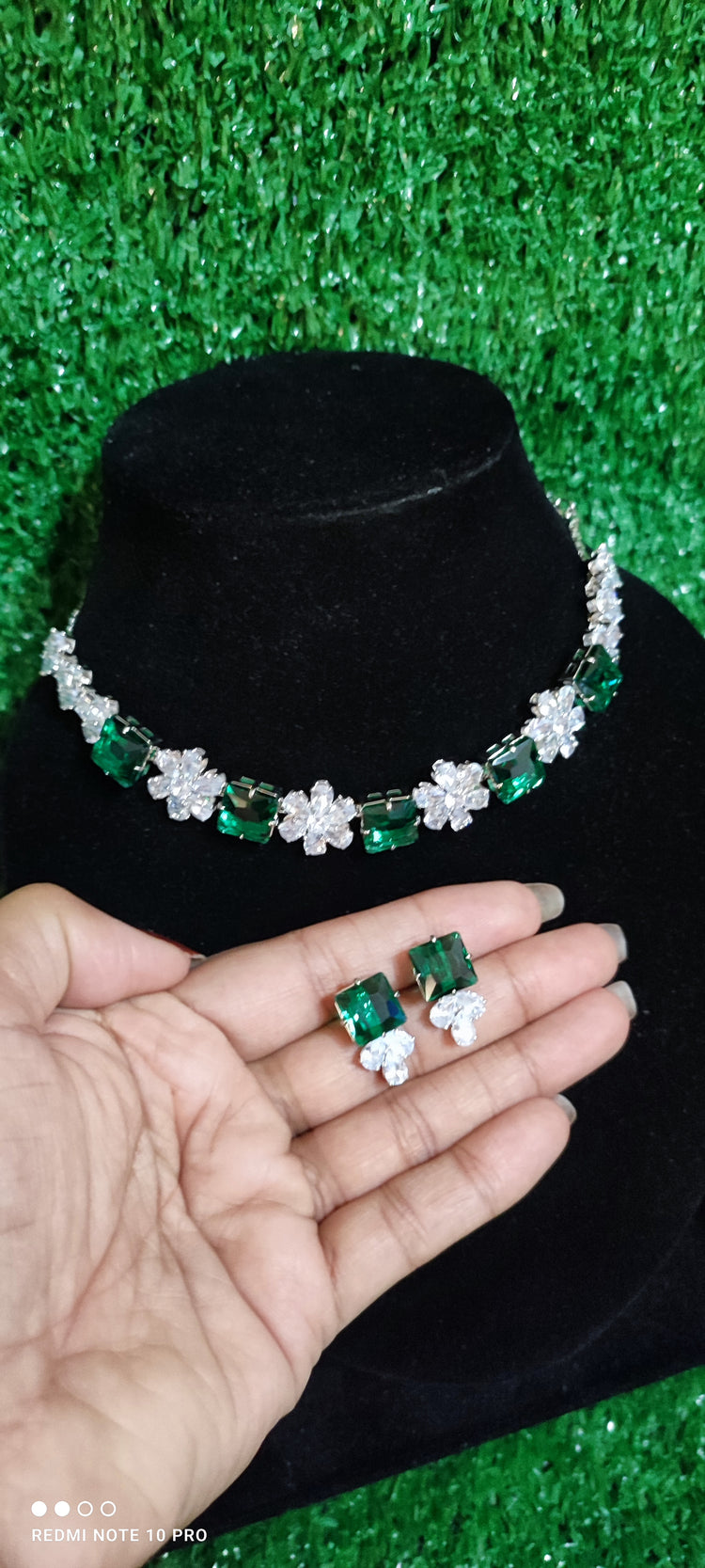 AD Necklace with earring set  Latest Design