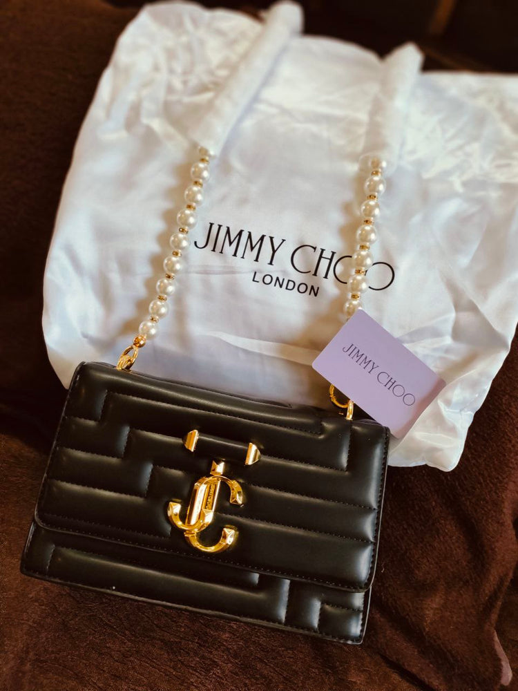 Luxury look Jimmy Choo Design Black color Purse