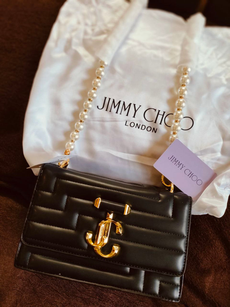 Luxury look Jimmy Choo Design Black color Purse