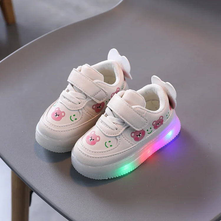 Non-slip Soft Glowing Little Bear Toddler Shoe kids