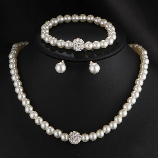 Pearl Necklace Earrings Jewelry Set for Women - Ashmeetdesigns 