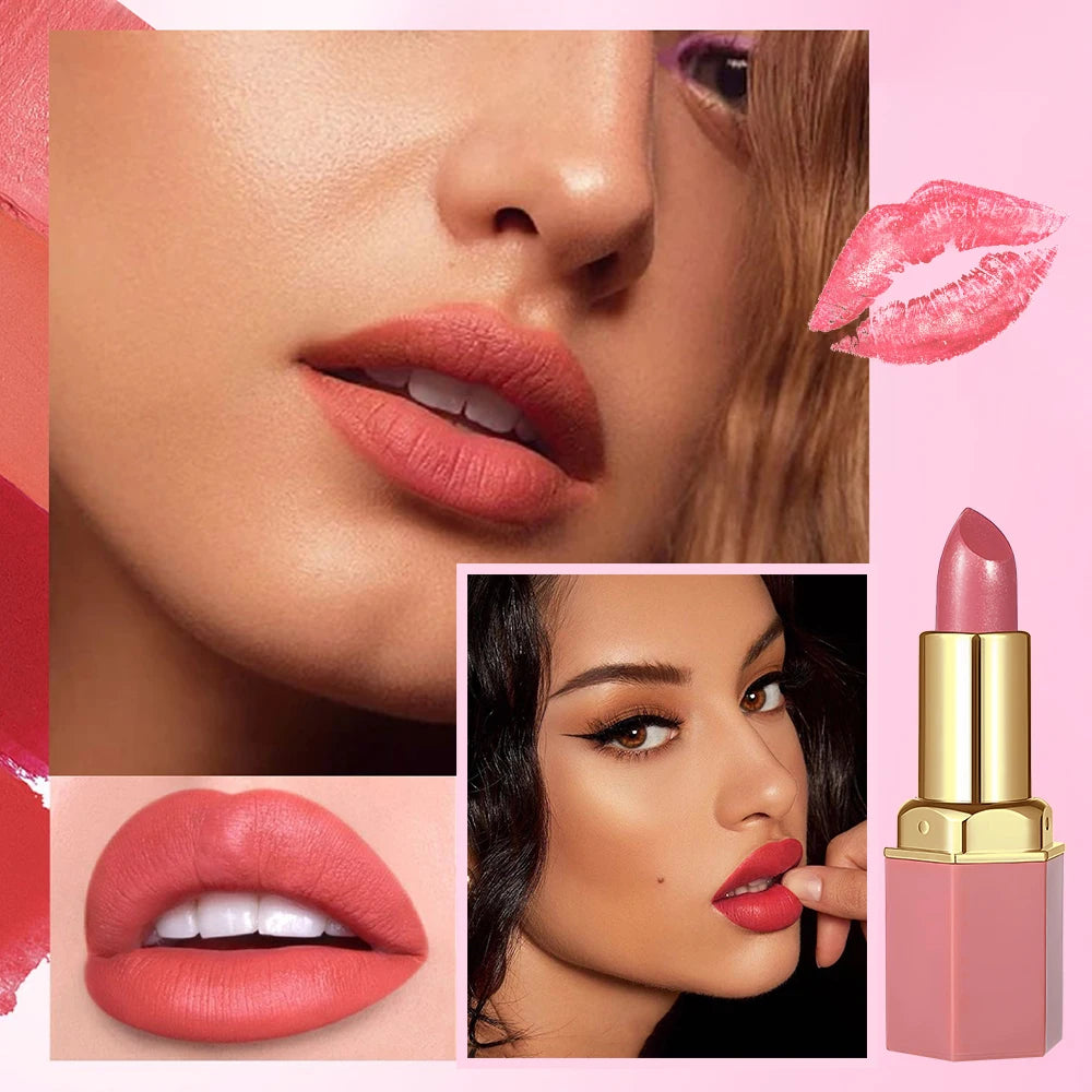 Gold Bar Tube Matte Lipstick 6 Colors