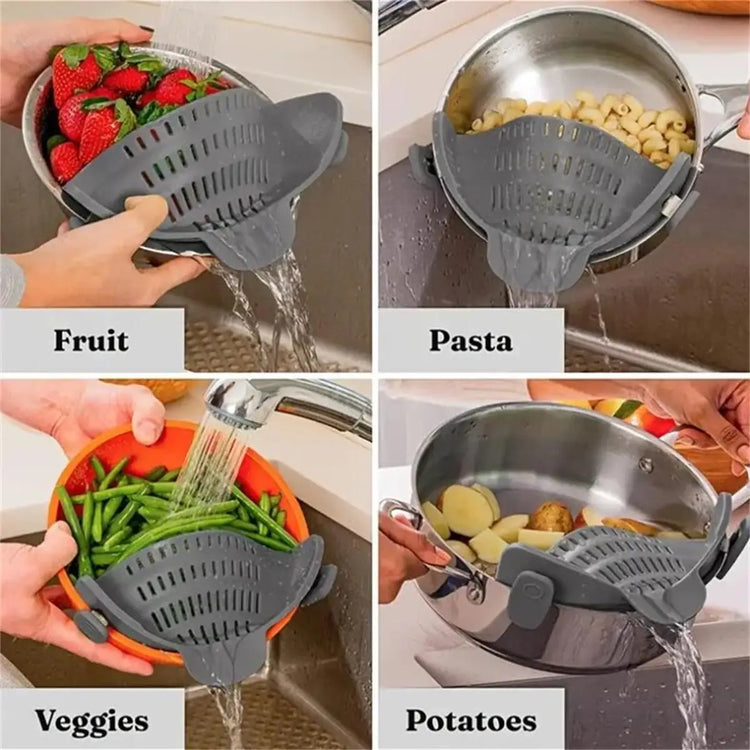 Adjustable Clip On Strainer 1pc Kitchen