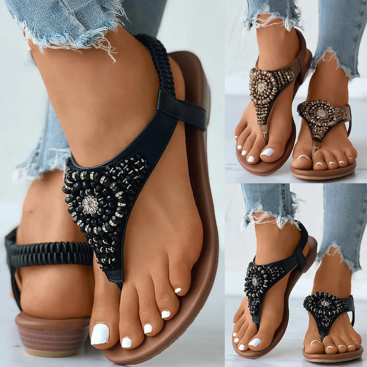 Bohemian Style Flat Sandals for Women - Ashmeetdesigns 