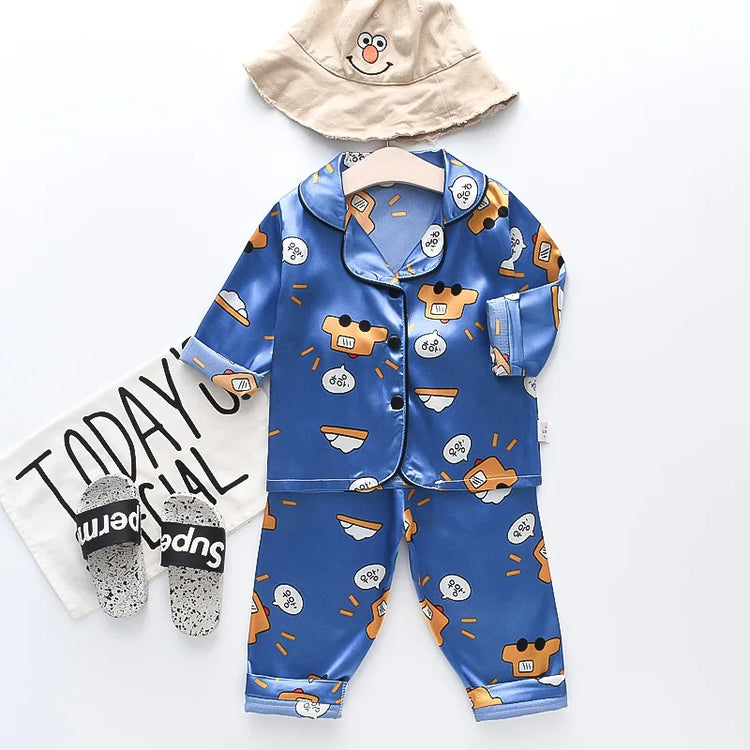 long sleeve trousers Pajama suit Boys and girls' 0-4-year kids