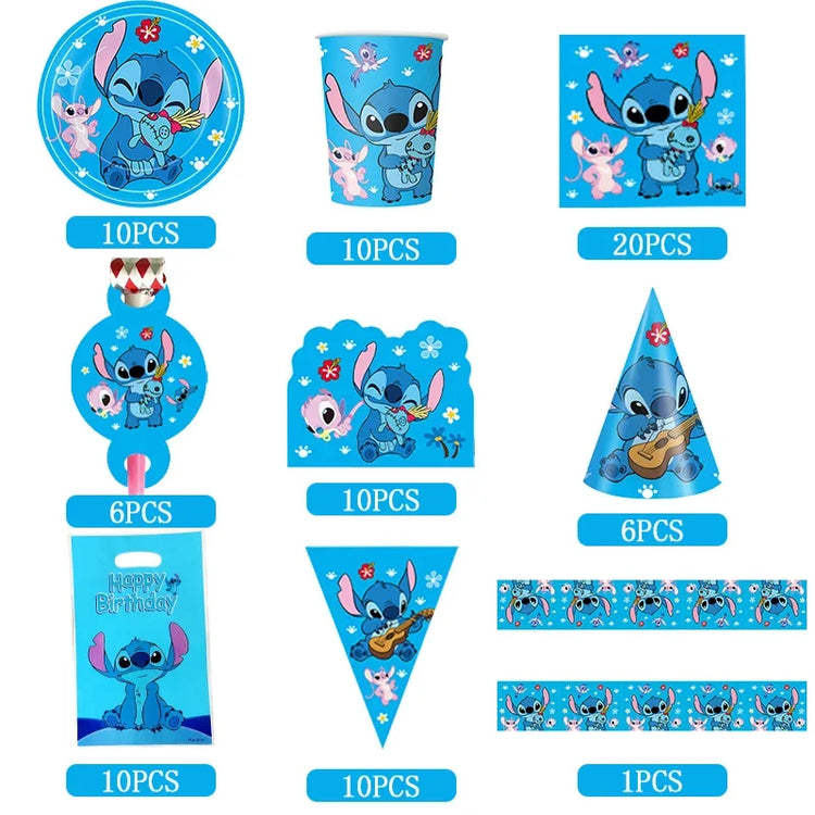 Disney Stitch Birthday Party Decoration Lilo And Stitch Theme Angle Balloon For Kids Boy Girls