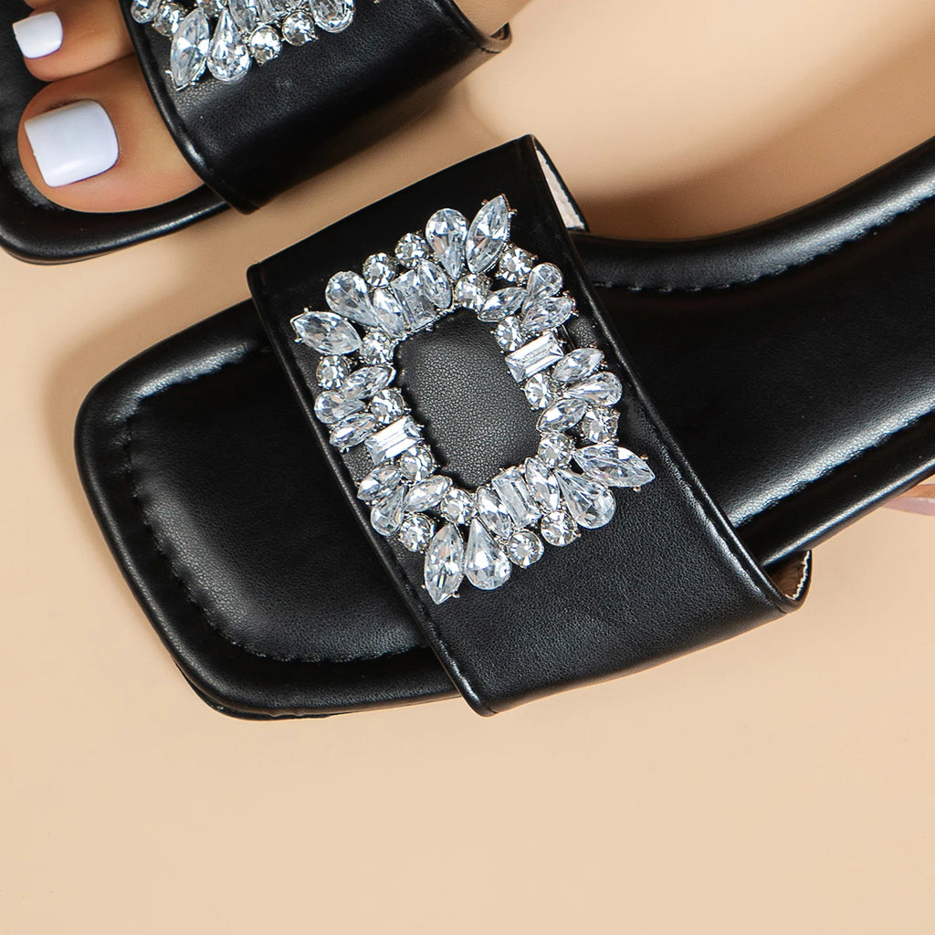 Luxury Rhinestone Slippers for Women