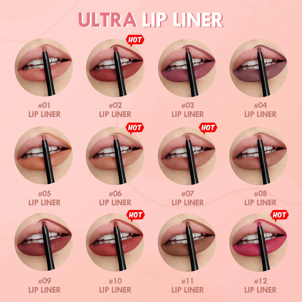 Lip Liner 12 Colors  Makeup