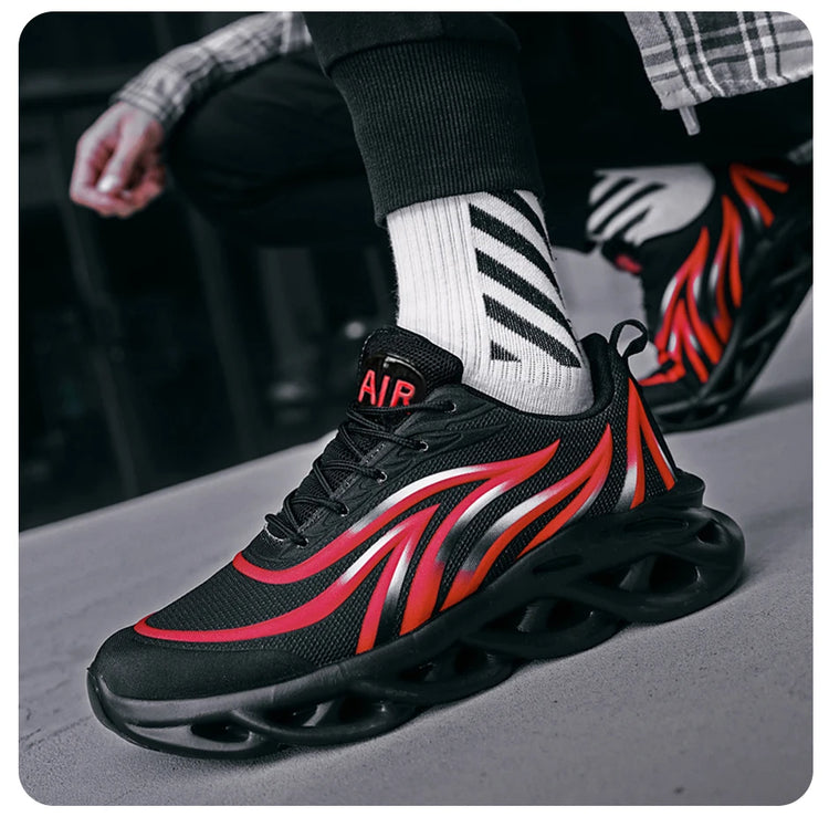 Flame Printed  Running Shoes Sneakers Men