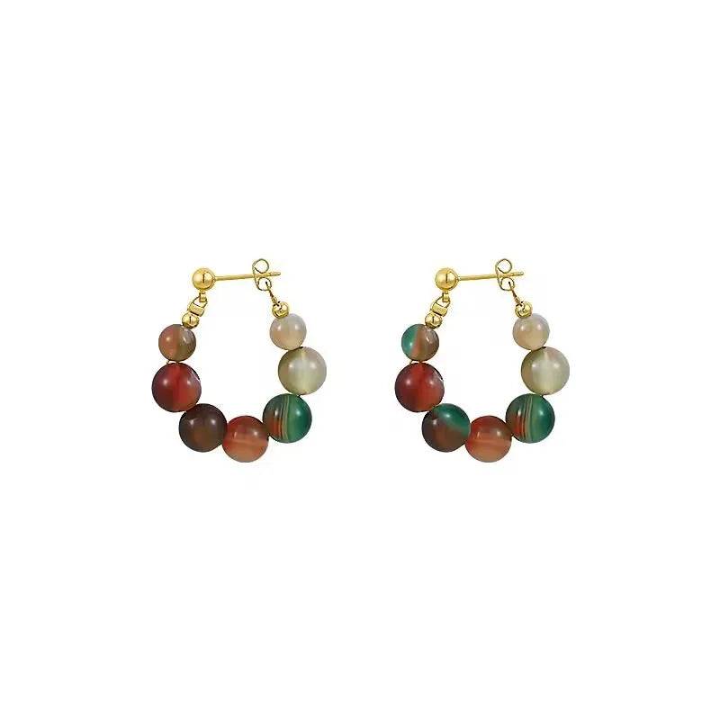 Beaded Jade Earrings for Women Jewelry