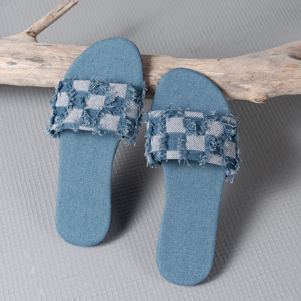 Denim Style Slippers for Women