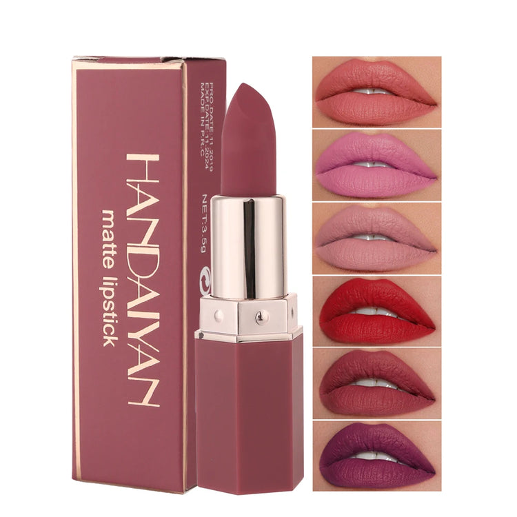 1pc matte lipstick, multi-colour, non fading, matte, long-lasting lipstick 6 colors available