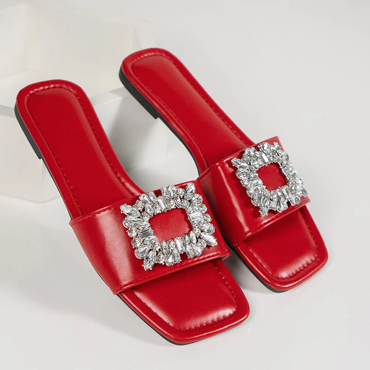 Luxury Rhinestone Slippers for Women