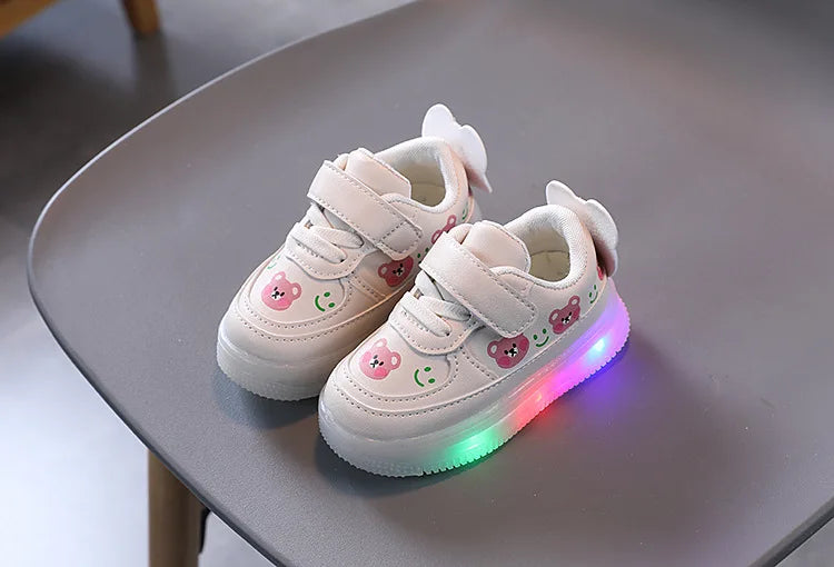 Non-slip Soft Glowing Little Bear Toddler Shoe kids