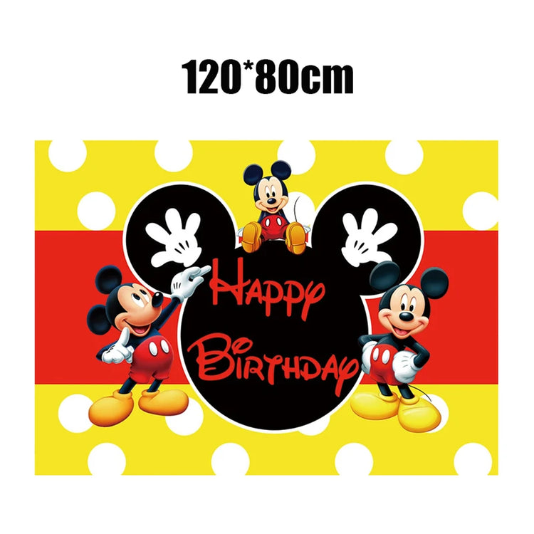 Mickey Mouse Birthday Party Decorations Paper Napkin Plate Cup for Kids