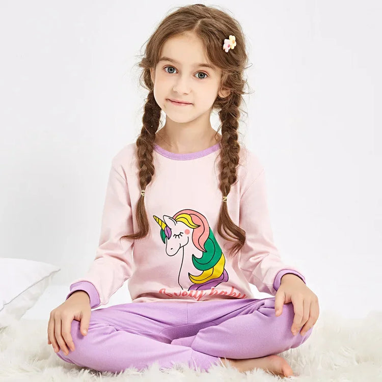 Sleepwear Cotton Pyjamas Sets For Kids boy & girl