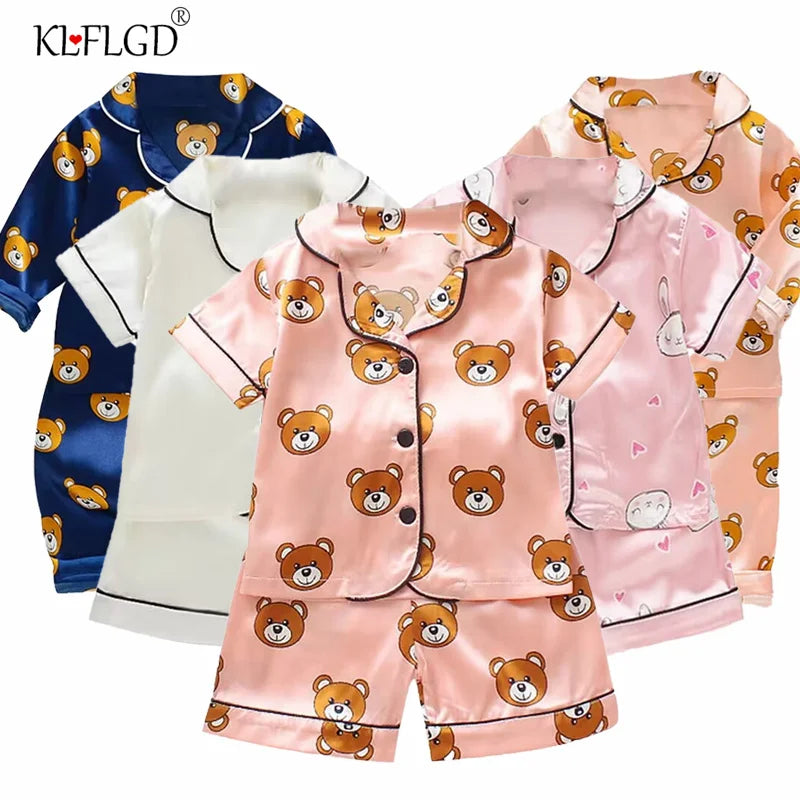 long sleeve trousers Pajama suit Boys and girls' 0-4-year kids