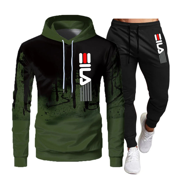 Winter Hoodie Suit Men's Jogging Suit