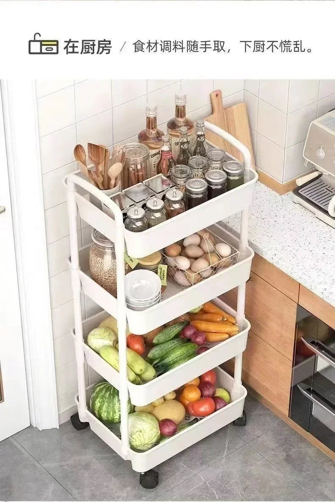 Multi-Layer Trolley Rack Kitchen Bedroom - Ashmeetdesigns 