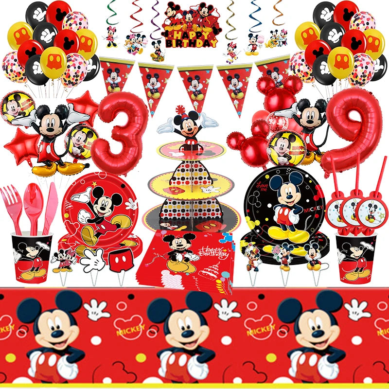 Mickey Mouse Birthday Party Decoration Banner Balloons for Kids