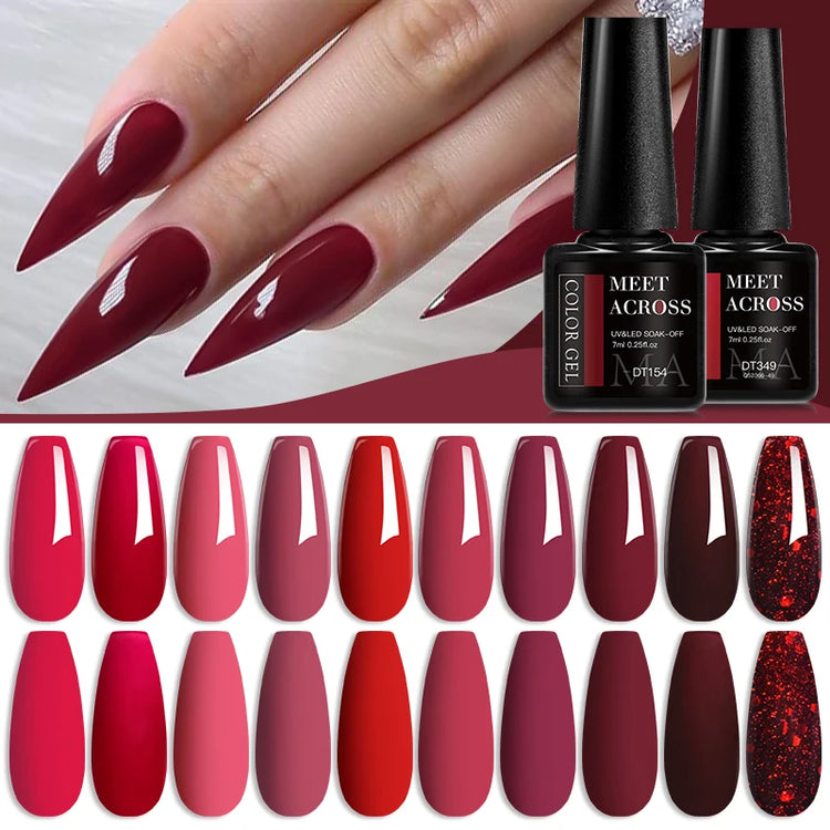 Wine Red Gel Nail Polish 7ml