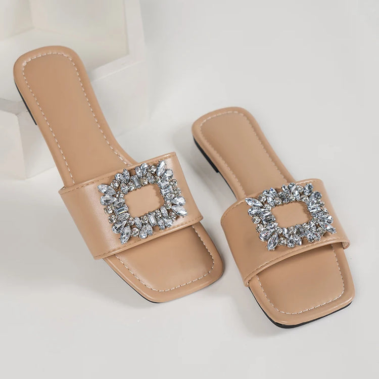 Luxury Rhinestone Slippers for Women