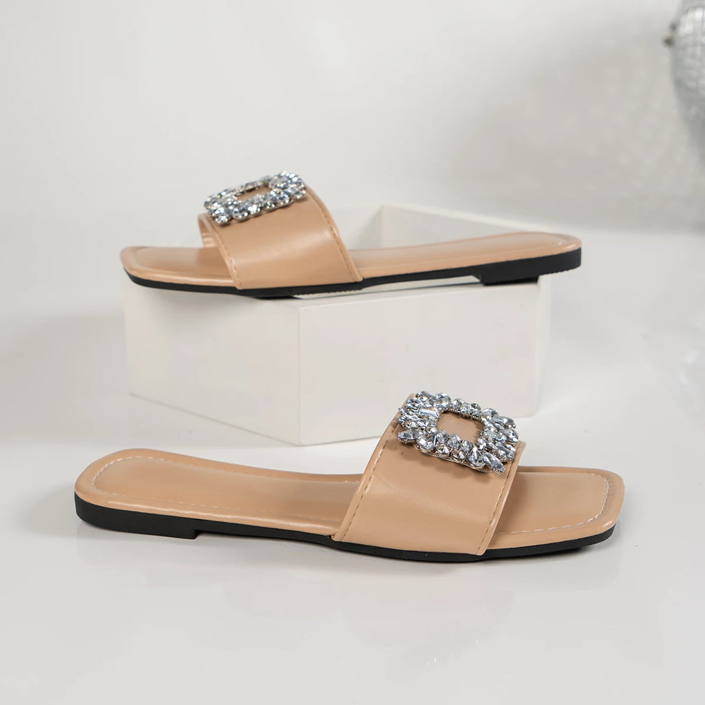 Luxury Rhinestone Slippers for Women