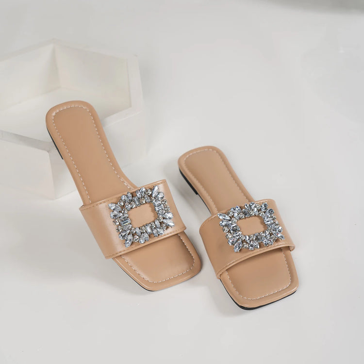 Luxury Rhinestone Slippers for Women