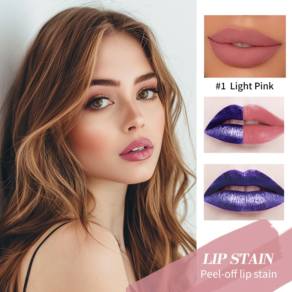 Lip Gloss Peel and Stick Set Long-lasting Waterproof For Women