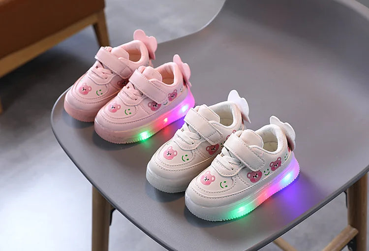 Non-slip Soft Glowing Little Bear Toddler Shoe kids