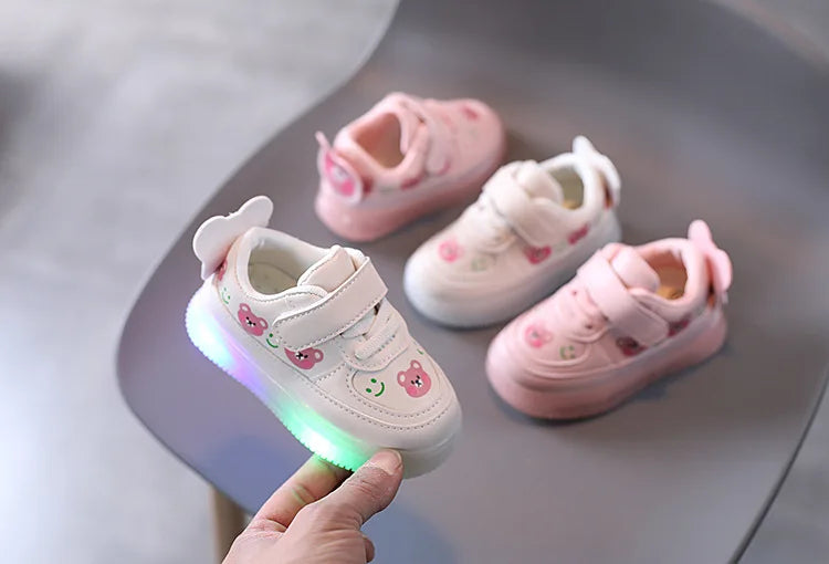 Non-slip Soft Glowing Little Bear Toddler Shoe kids