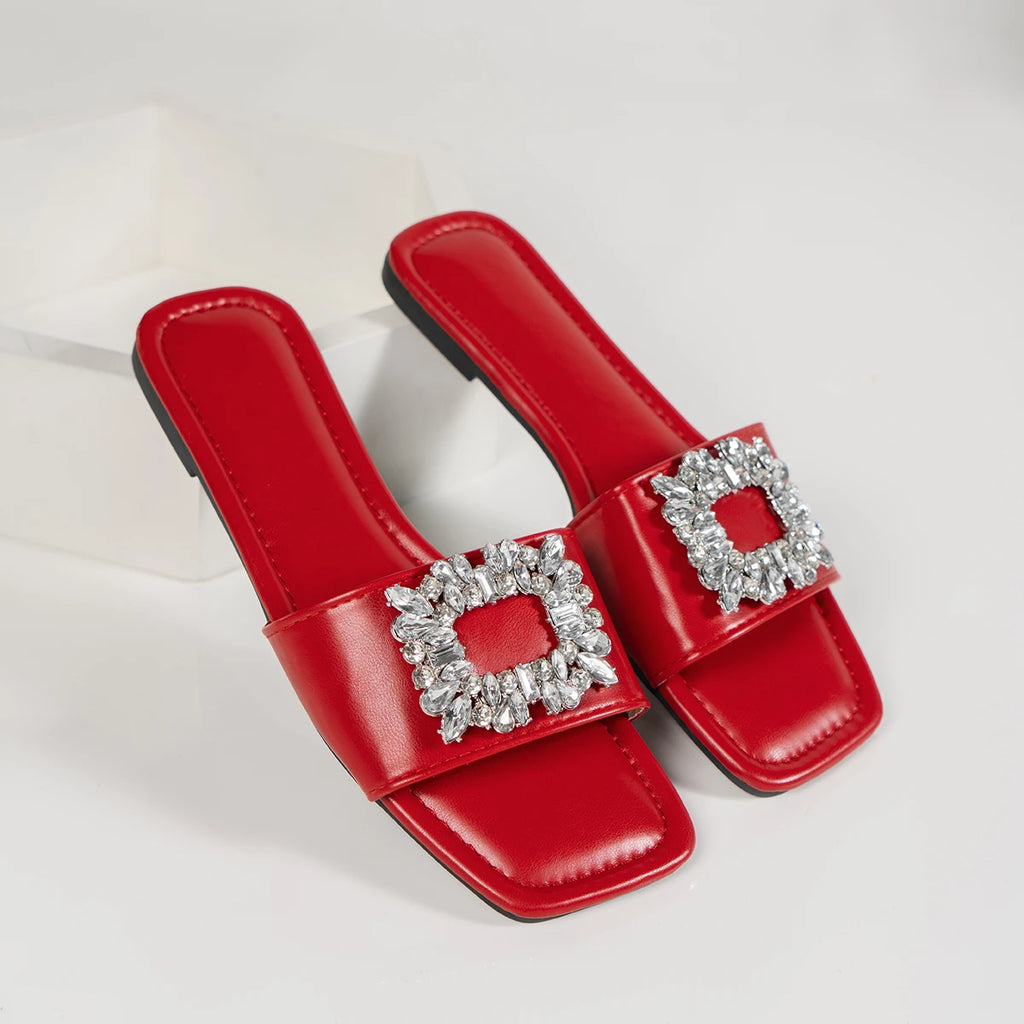 Luxury Rhinestone Slippers for Women