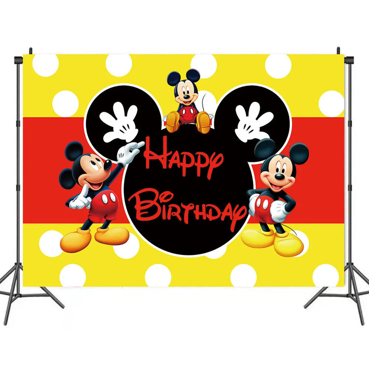 Mickey Mouse Birthday Party Decoration Banner Balloons for Kids