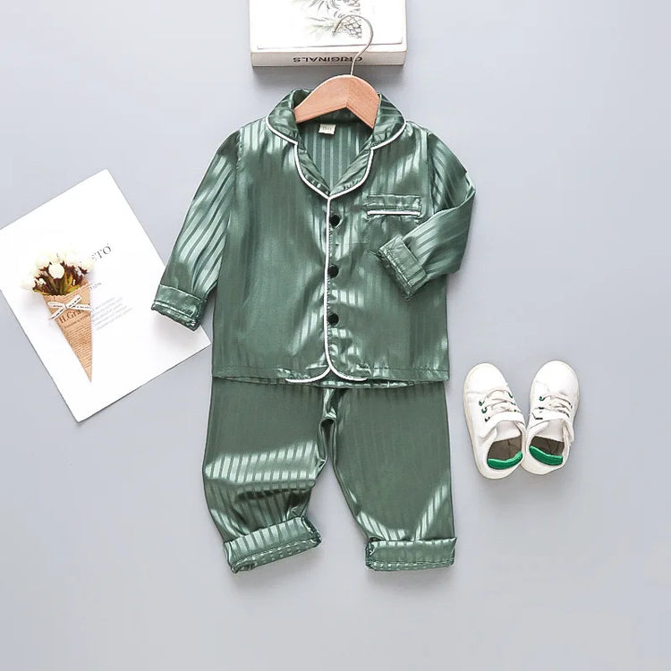 long sleeve trousers Pajama suit Boys and girls' 0-4-year kids