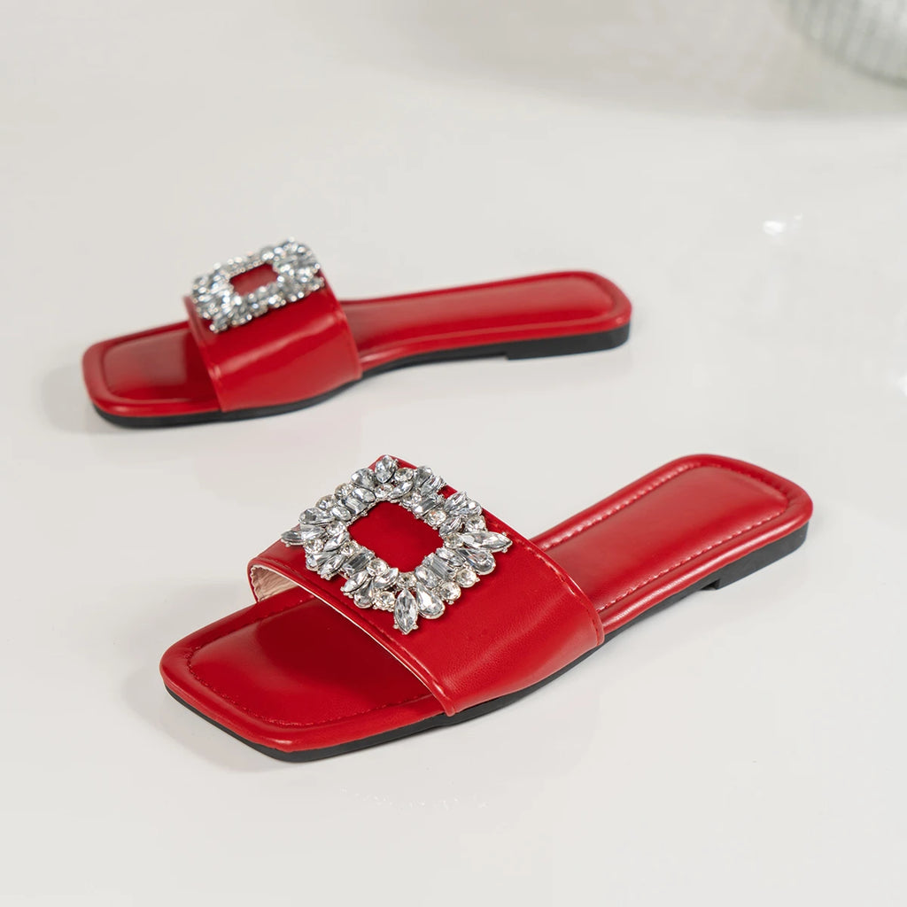 Luxury Rhinestone Slippers for Women