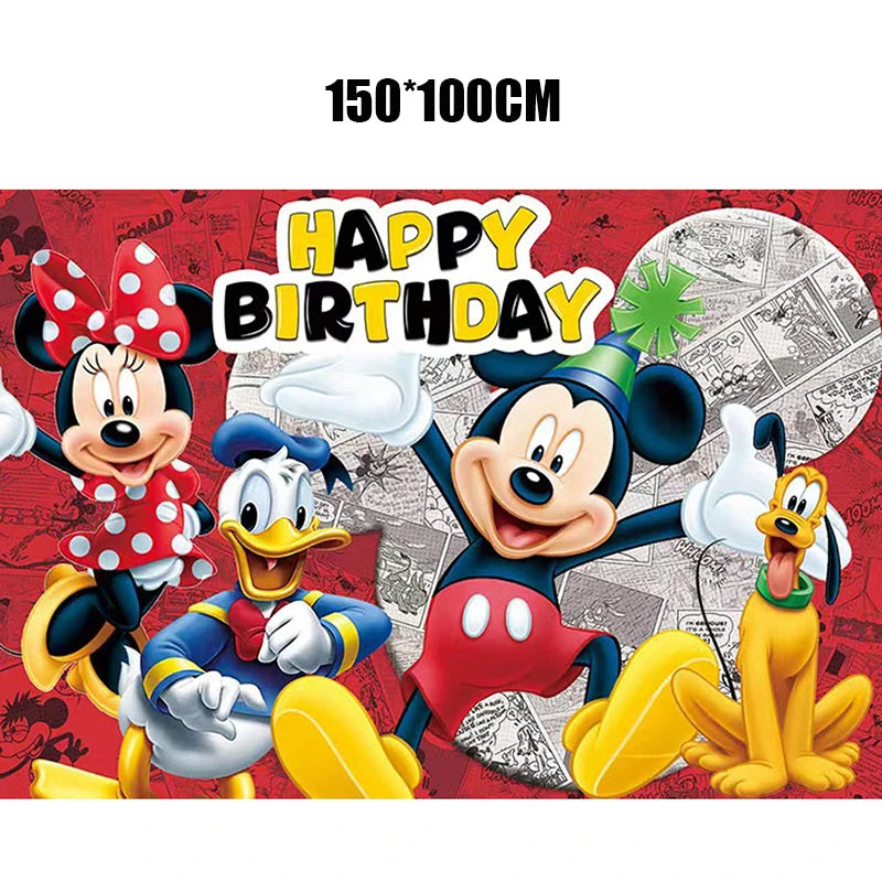 Mickey Mouse Birthday Party Decorations Paper Napkin Plate Cup for Kids