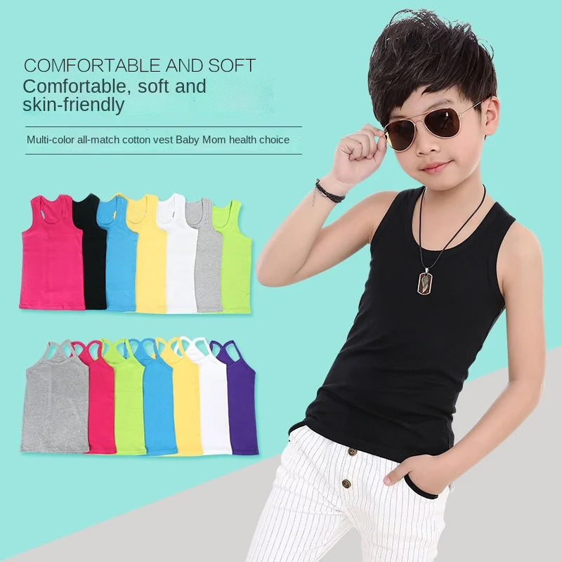 Kids Underwear Boys Vests Children  2 to 12Y