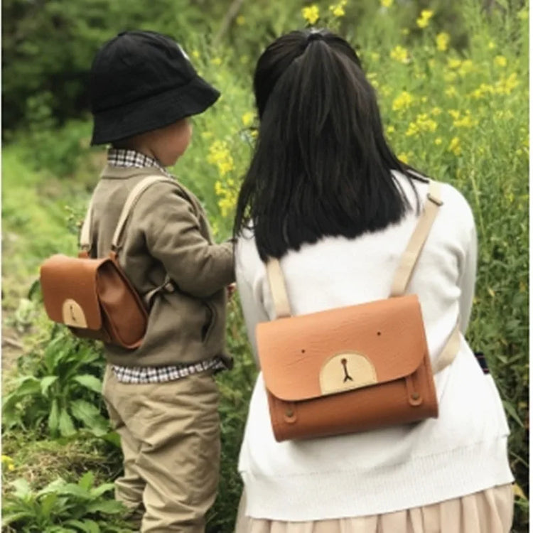 Cute PU Leather Children Backpack Baby Boy Girl kids