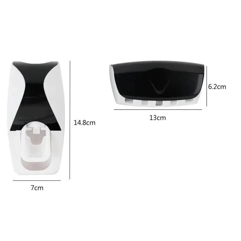 Toothbrush Holder With Automatic Toothpaste Dispenser 1Set