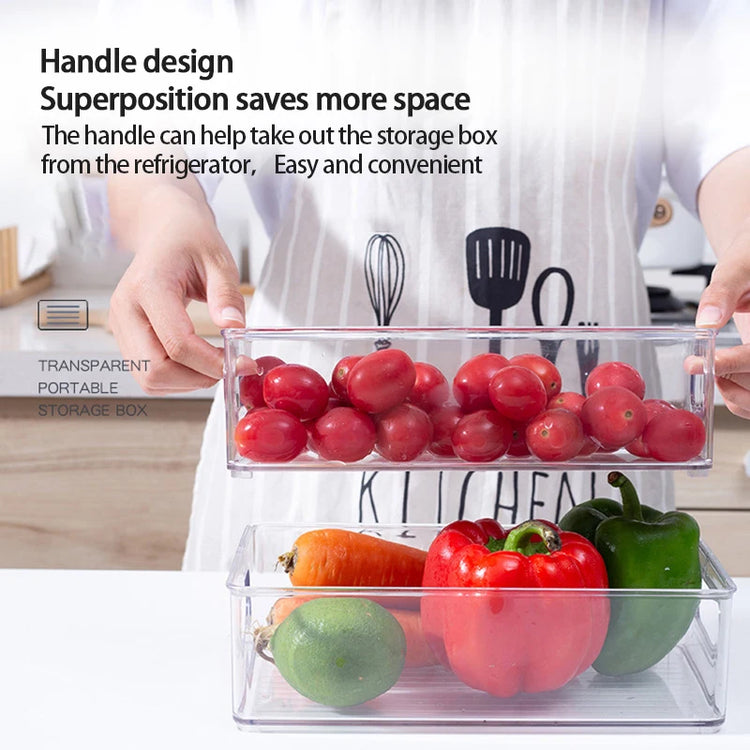 Fridge Food Storage Box With Handle 1pc