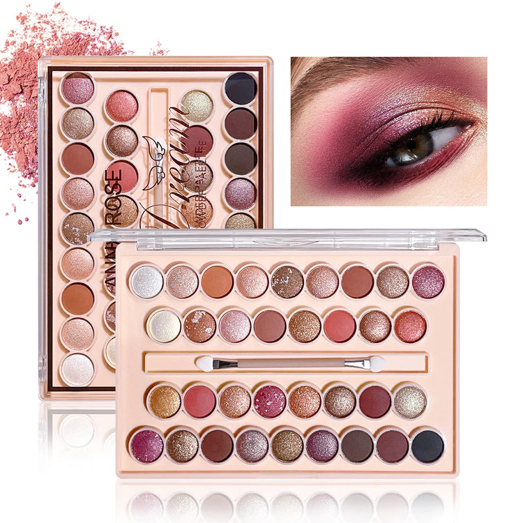 Eyeshadow Palette with Shimmer and Matte Shades 34-Color