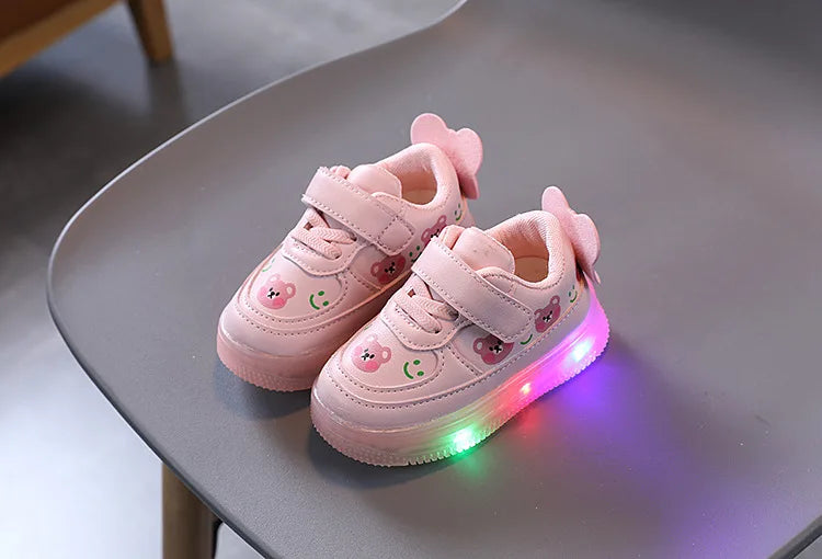 Non-slip Soft Glowing Little Bear Toddler Shoe kids