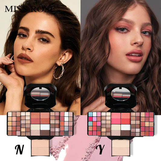 Makeup eyeshadow blush combination set