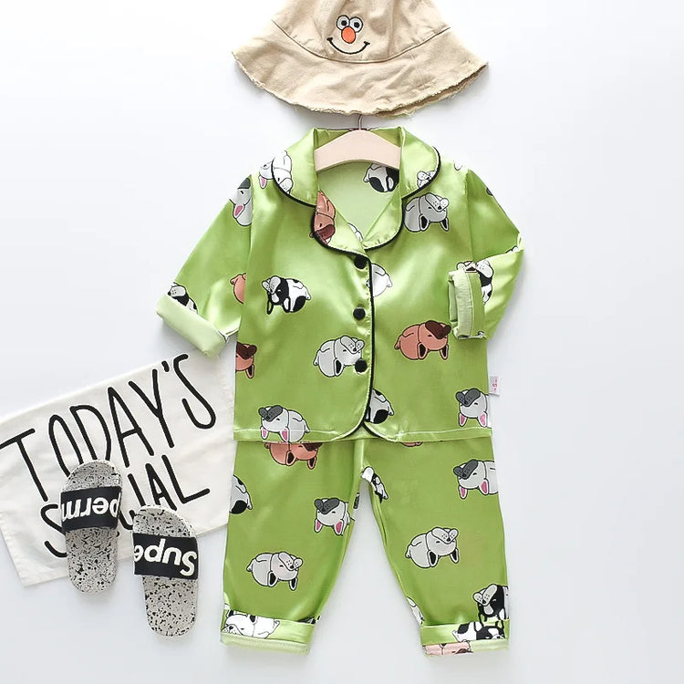 long sleeve trousers Pajama suit Boys and girls' 0-4-year kids