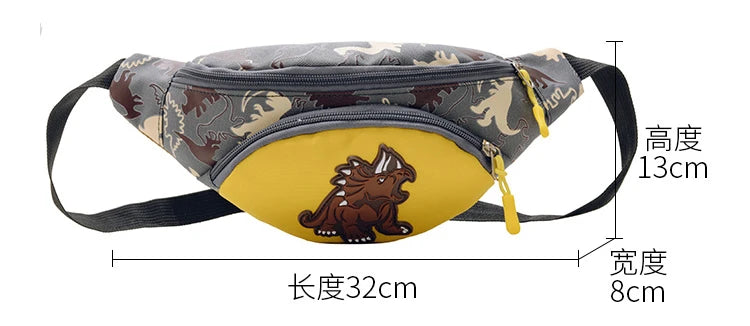 Dinosaur Print Crossbody Zipper Bag Girl Boy kids