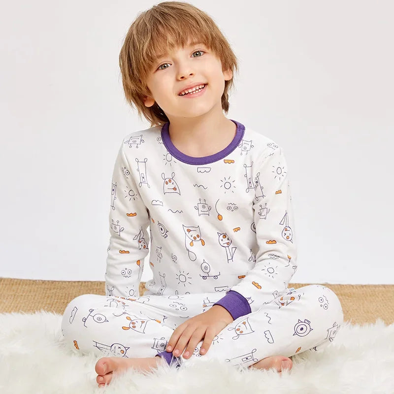 Sleepwear Cotton Pyjamas Sets For Kids boy & girl