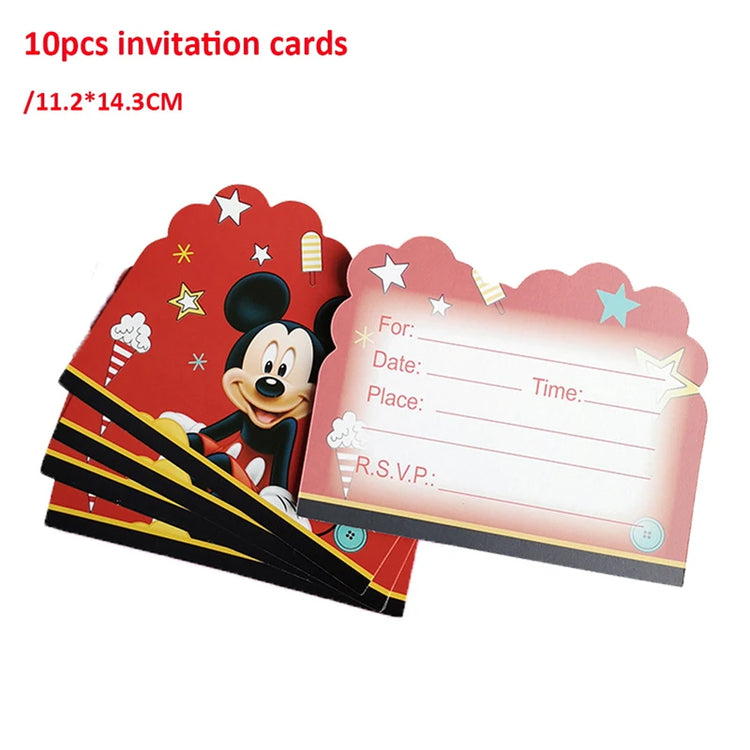 Mickey Mouse Birthday Party Decorations Paper Napkin Plate Cup for Kids